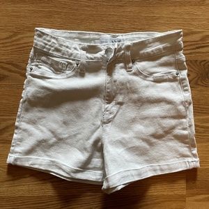 YMI White High Rise Jean Shorts